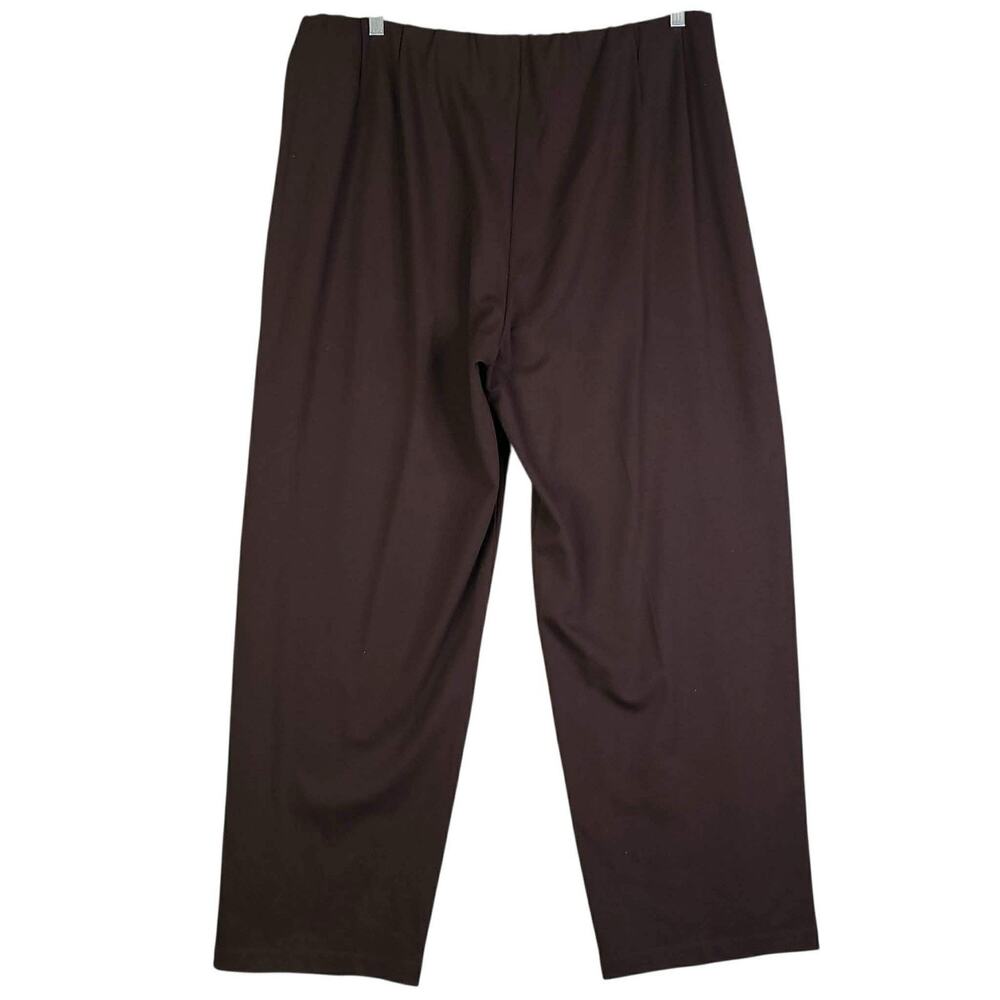 Eileen Fisher Pants Women’s Plus Size 3X Brown Cropped Straight Leg Stretch - Picture 2 of 6